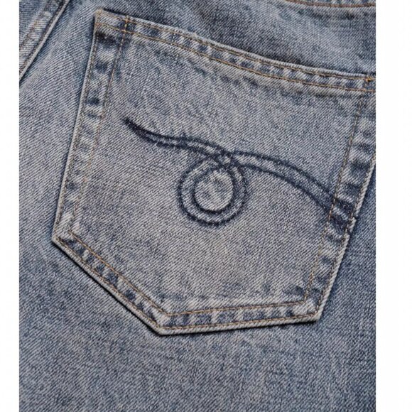 LIMITED NWT R13 Cuffed Crossover Straight Leg Jeans - Estin Selvedge Blue - Picture 9 of 10